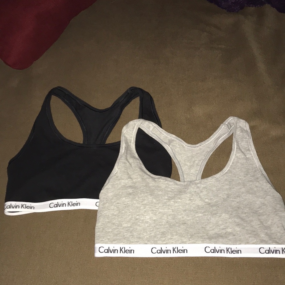two calvin klein bralettes!!